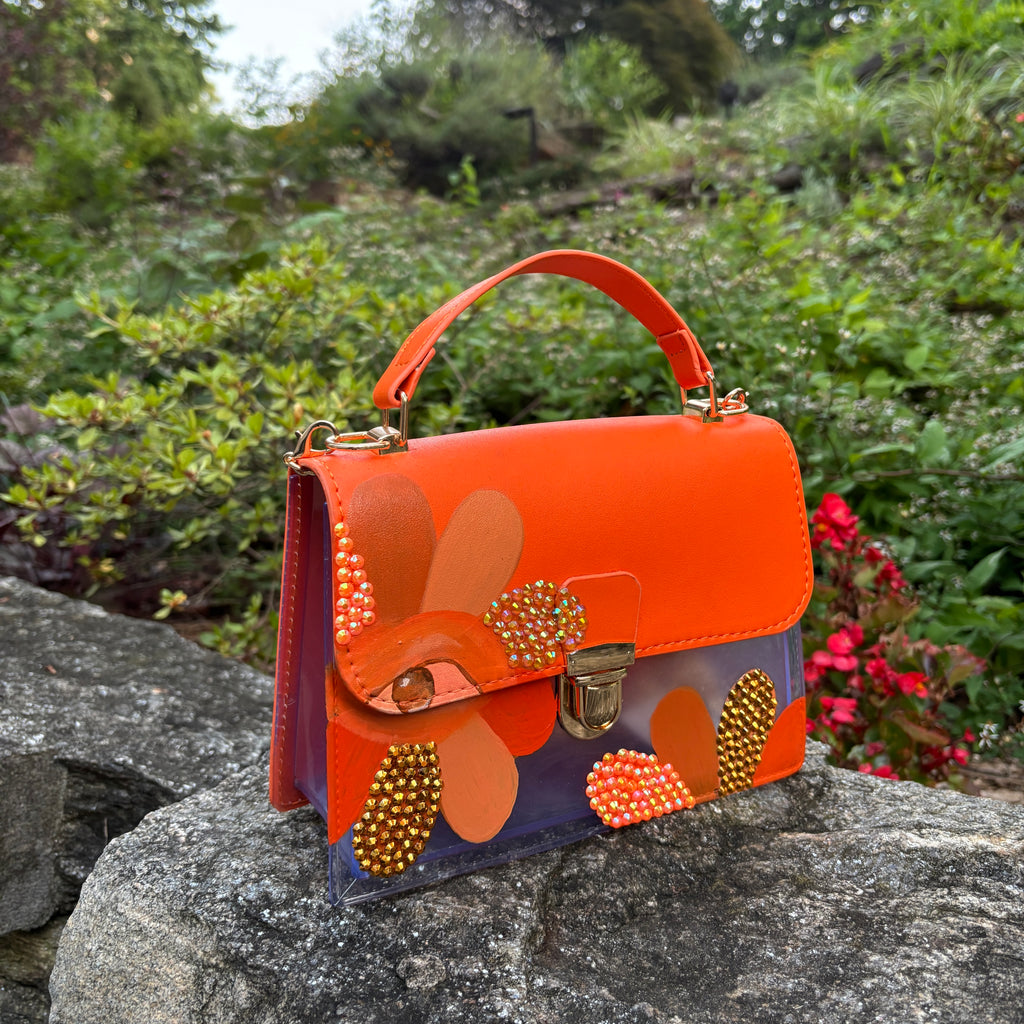 Sunset Petal Perspex Satchel