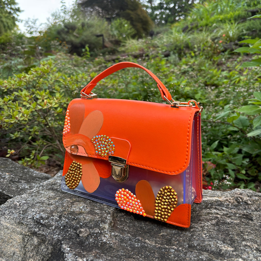 Sunset Petal Perspex Satchel